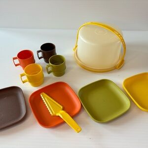 Vintage Tupperware Mini Party Kid's Play Set, 10 Piece Set 1980s